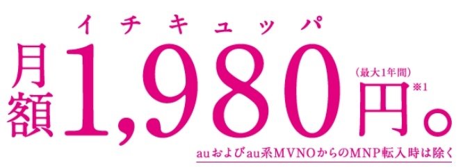 Uq Mobile イチキュッパ割 は月額1980円だけで使える ワイモバイル ワンキュッパ割 との違いは