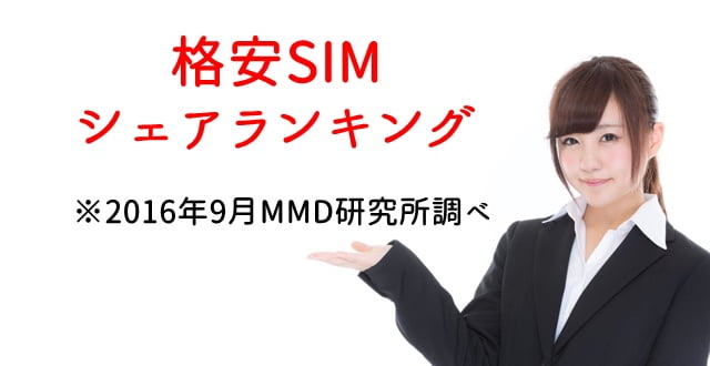 格安SIMのシェアランキング 2016年9月（MMD研究所調べ）トップ画像