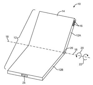 iphone8「フレキシブルディスプレー端末」特許のイメージ画像