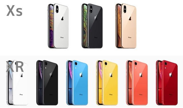 iPhoneXsとXRのデザイン・カラー比較